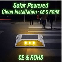 Baliza Solar Recargable Ecológica de Aluminio con Sensor Automático de Anochecer para la Seguridad de los Cruces Peatonales