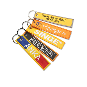 Dansky Hot Bán Khuyến Mại Tùy Chỉnh Thêu Dệt Máy Bay Keychain Vải Trống Keychain Hành Lý <span class=keywords><strong>Tag</strong></span> Thêu Máy Bay Phản Lực Thẻ - Product Image 4