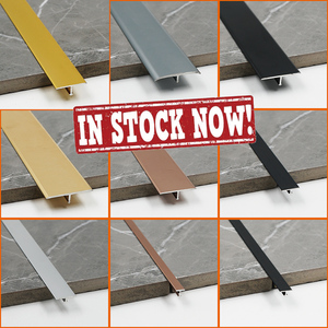 LENWA Profilés de carreaux en ALUMINIUM Colorés Décoratifs Métalliques Aluminium Mur T Forme <span class=keywords><strong>Carrelage</strong></span> Bordure <span class=keywords><strong>Coin</strong></span> Transition - Product Image 2