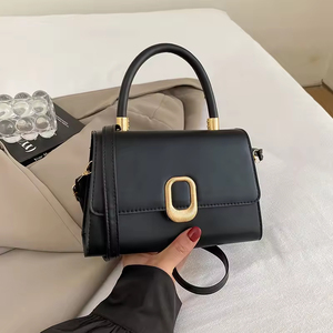 New Fashionable Vintage Lady Elegant PU <b>Medium</b> Cross-Body <b>Handbag</b> High-grade Texture All-match Solid Color Autumn - Product Image 3