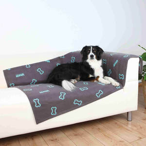 Pet Blanket 150 100 Cm Grayish <b>Brown</b> With Bone Pattern For Dogs - Product Image 2