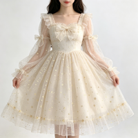 En stock Tissu tulle doré clair entièrement imprimé à pois dorés scintillants, tulle transparent et doux pour robe tutu, voile, toile de fond de fête, vêtements de poupée