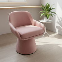 Fauteuil de salon moderne à base pivotante, rembourré, élégant, en tissu doux, pour salon, chambre à coucher, hôtel