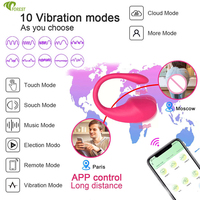Multifunktionaler APP-gesteuerter Tragbarer Bullet-Vibrator mit 10 Frequenzen für Klitorale Stimulation, 100% Wasserdicht