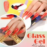 ICE NOVA Vernis Gel Transparent Super Brillant Sans Résidu Sans HEMA/TPO/HPMA Texture Gelée Soak Off Nail Art