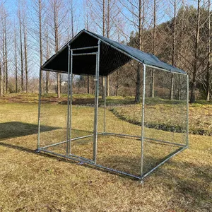 Chicken Coop Run Walk In Pet Cage House Rabbit Hen Cage Chicken Cage Outdoor Zinc Steel Chicken Coops For Sale