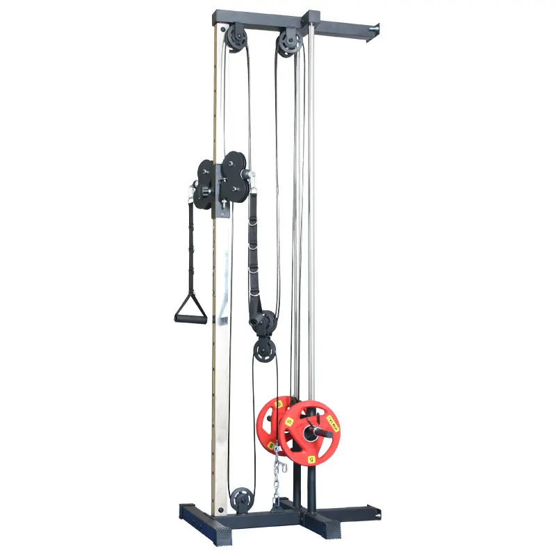 Home Wall Mount Cable Station With Adjustable Dual Pulley System Pull Down Crossover Machine Chest Expansion