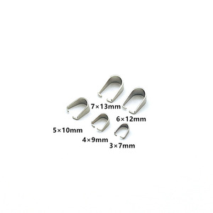 Stainless Steel DIY Jewelry Accessories Triangle Buckle Clasp <b>Pendant</b> Clip Connector Pinch <b>Bail</b> Clasp for Necklace Making - Product Image 6