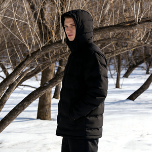 Mens Bonded Nylon Oxford <strong>White</strong> Duck Down Zipper <strong>Waterproof</strong> Windproof Outdoor Hiking Sportswear Casual Winter <strong>Jacket</strong> - Product Image 4