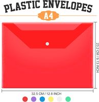 Carteras de plástico A4 con logotipo personalizado, bolsa transparente para documentos, botón a presión, carpeta de archivos de plástico, bolsa de PVC para archivos