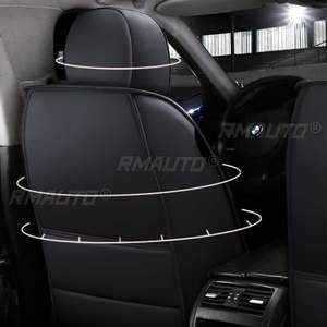 11 pièces Housses de siège de voiture 5 places, protection de siège automobile, coussin de luxe en cuir PU, ensemble complet avant + arrière pour SUV et camion - Product Image 5