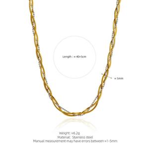 Trendy Anti Tarnish Hypoallergenic Stainless Steel 14k 18k PVD <b>Gold</b> Plated Necklace Bracelet <b>Jewelry</b> <b>Sets</b> for Women - Product Image 6