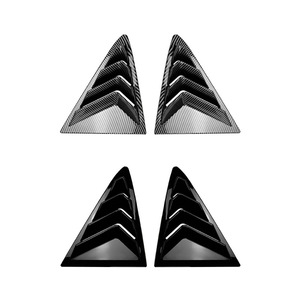 Ford Fiesta MK8 2018+ Triangular <b>Window</b> Louver Sticker Piano Black Carbon Fiber ABS Adhesive Car <b>Decal</b> Modification Part - Product Image 3