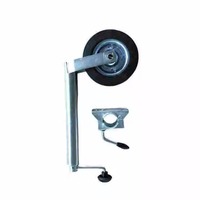 Roue de jockey professionnelle OEM en caoutchouc massif, capacité 150 kg, galvanisée, hauteur réglable, pour camping-car