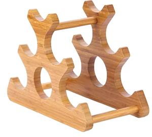 Soporte de madera para botellas de vino Estante de exhibición de vino decorativo de madera - Product Image 3