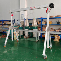 Grue portative en aluminium de faible puissance de portique 1 tonne 2 tonnes grue mobile portative réglable de 3 tonnes