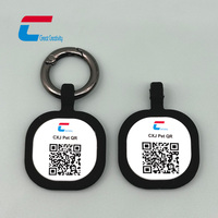 Pawview Personnalisé Étanche NFC Smart QR Code Pet Tag Anti Perte Silicone Chien ID Badge NFC Pet Pendentif