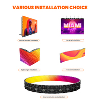 Sistema de Video Wall Curvo 6x4 4K con Módulo de Soporte de Barra Colgante a Todo Color, Gabinete SMD, Protección IP65 y 5 Años de Garantía para Clubes