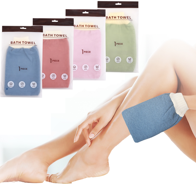 Частная марка уход за кожей душевая Массажная варежка перчатка для удаления омертвевшей кожи отшелушивающие перчатки для ванны