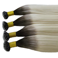 Extensions de cheveux JINHAN I-Tip rose vif, cheveux humains vierges européens, double trame machine, bruts, Yaki, lisses, bouclés, ondulés