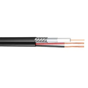 Kabel Video pengawasan konduktor tembaga siam Rg59 + 18/2 peringkat Plenum kabel pengawasan Premium, CMP, Cl3p, FT6