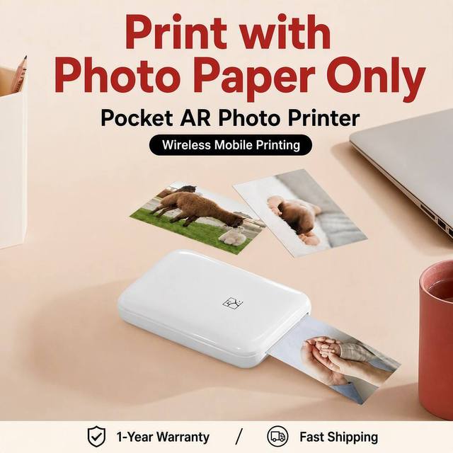 HPRT MT53 Pocket Photo Printer USB Portable Mini for Phone AR Video Printing Home Use