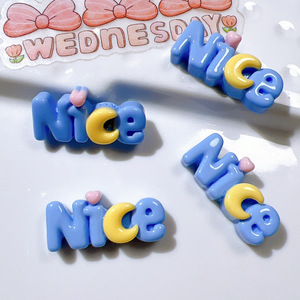 Charm in Resina con Scritte Arcobaleno Cartoon 2025, Accessori Fai-da-Te per Decorazioni - Product Image 6