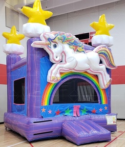 Einhorn Nass-Hüpfburg-Kombi mit Pool, Günstige Aufblasbare Hüpfburg für Kinder, Indoor Moonwalk Pferd, Henan <span class=keywords><strong>Kidsfun</strong></span> Aufblasbare Spielgeräte - Product Image 2