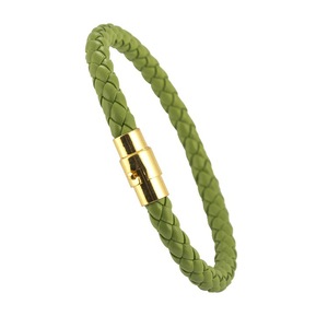 Fashionable Jewelry Men and Women Woven <b>Leather</b> Rope <b>Bracelet</b> with Stainless Steel Magnet Clasp Shape Jewelry - Product Image 5