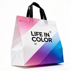 Oem/Odm Eco-Friendly Rpet Non-Woven Grocery Tote Laminated Fabric Shopping Bag Recyclable <b>for</b> Clothing and <b>Socks</b> - Product Image 1