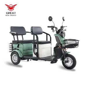 China Elderly 3 Wheel Motorcycle Cargo Electric Tricycle For Adults