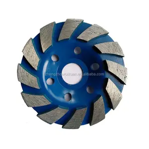 12 Segs Heavy Duty Angle Grinder Wheels double row diamond grinding cup wheel for concrete