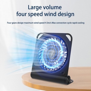 Hot Selling 2000mAh Thin Desktop Fan Portable Rechargeable Mini Desktop Fan 180 Degree <b>Folding</b> <b>Table</b> Fan - Product Image 3