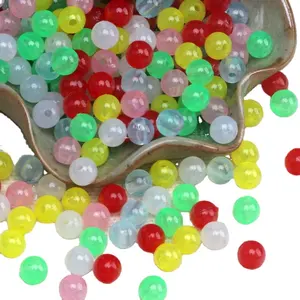 Jelly colored beads acrylic 6mm 8mmdiy Hand Beaded Jewelry candy colored Round Beads