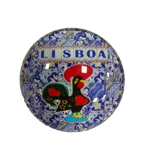 Portugal Porto Lisboa Custom Round Glass Souvenir Coq du Portugal Imanes de nevera para <span class=keywords><strong>turismo</strong></span> - Product Image 2