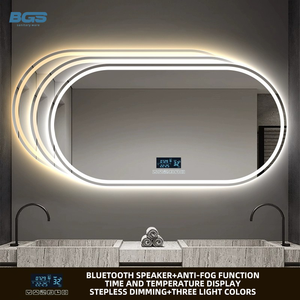 <span class=keywords><strong>Espejo</strong></span> Inteligente de Alta Definición para <span class=keywords><strong>Baño</strong></span>, Impermeable, <span class=keywords><strong>Antivaho</strong></span>, con Iluminación LED, Conectividad <span class=keywords><strong>Bluetooth</strong></span>, Sensor de Cuerpo Humano, Moderno - Product Image 4