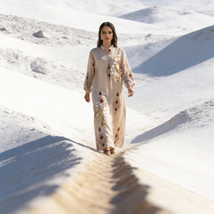 Abaya en polyester brodée sur mesure élégante pour femmes musulmanes Robe longue Fournisseur en gros OEM - Product Image 1