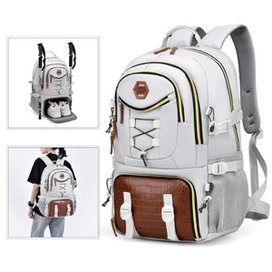 Unisex Nylon Hiking Backpack 20-37L Shoes Compartment Breathable Air Cushion Belt Zipper Travel Bag - Product Image 2