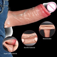 Realistische Doppelschicht-Silikon-Dildos Lebensechter Anfänger-Dildo für G-Punkt und Analspiele Weicher Penis Sexspielzeug für Männer LM-D832