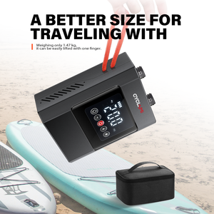 Pompe électrique <span class=keywords><strong>SUP</strong></span> CYCLAMI Q2 avec logo personnalisé, gonflable en PVC, 20 PSI, 12000 mAh, 12 V, rechargeable, 3 modes, écologique, gonflage rapide - Product Image 4