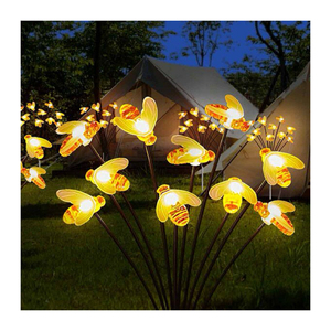 Vente en gros de nouvelles fonctionnalités guirlandes solaires de jardin abeille 10 LED étanches simulation abeilles solaires lumières extérieures - Product Image 1