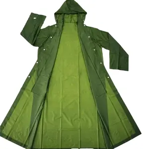 Capa de chuva para adultos de 0.18mm mais vendida 2024 jaqueta de PVC de plástico Poncho casaco de chuva impermeável