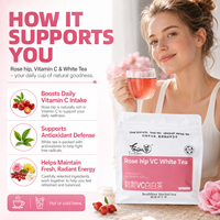 Thé santé mélangé à la vitamine C et aux fruits séchés, thé blanc en sachet, best-seller