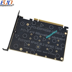 Tarjeta de Expansión Adaptadora PCI-E 5.0 16X a 4 * M.2 Key-M 2280 NVME SSD, Compatible con PCIe X4x4x4x4 Bifurcation, Velocidad de 512Gbps, Venta al Por Mayor - Product Image 5