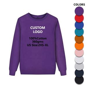 Sudadera informal con estampado personalizado, sudaderas de algodón 100% en blanco, Sudadera de cuello redondo de 360gms para hombre - Product Image 2