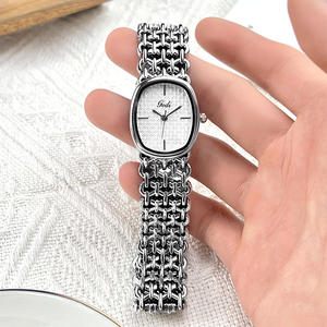 High End Oval <b>Ladies</b> <b>Watch</b> Chic <b>Bracelet</b> Design Retro Quartz Timepiece OEM/ODM Custom <b>Watch</b> - Product Image 3