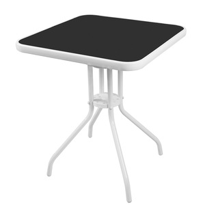 <span class=keywords><strong>Table</strong></span> de Repas <span class=keywords><strong>Carrée</strong></span> de Bistro 60x60 cm <span class=keywords><strong>avec</strong></span> Structure Entièrement en Acier - Product Image 3