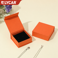 Boîte à bijoux rigide magnétique personnalisée LYCAR avec logo en feuille d'or, emballage en papier pour bagues, colliers, bracelets, montres, lunettes