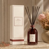 Diffuseur à roseaux rond écologique 150 ml en gros pour OEM, ensemble complet avec huile et flacon, parfum d'hôtel de luxe, emballage personnalisé avec logo