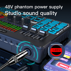 Carte son professionnelle Watford, interface de mixage audio pour téléphone et PC, pour diffusion en direct et enregistrement - Product Image 3